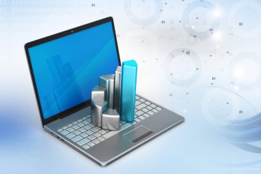 Laptop 3D çizim dosyaları ile