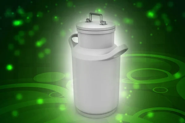 3d illustration of can container for milk