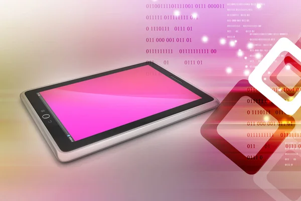 3D illustration of Touch screen tablet computer