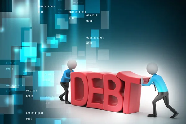 Illustration Von Menschen Versuchen Schulden Vermeiden — Stockfoto