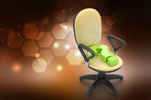 Executive chair on color background. Workplace concept