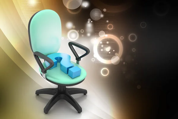 Executive chair on color background. Workplace concept