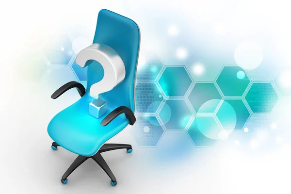 Executive chair on color background. Workplace concept
