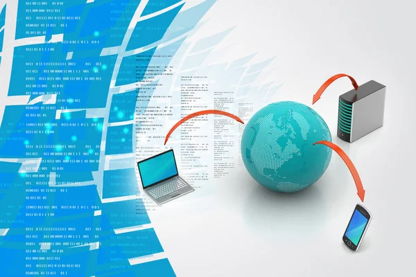 Illustration Global Network Internet Communication Concept — Stock Photo, Image