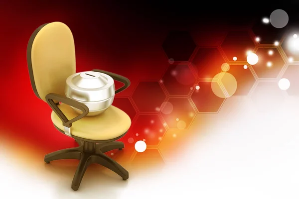 Executive chair on color background. Workplace concept