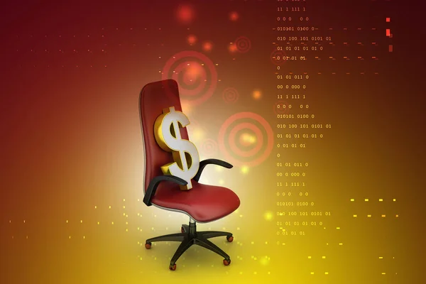 Executive chair on color background