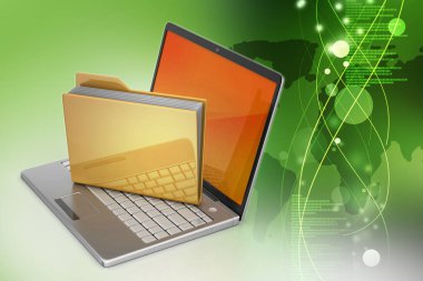 Laptop 3D çizim dosyaları ile