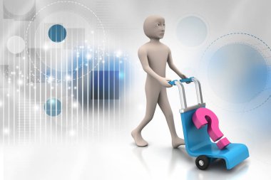 Soyut arka plan üzerine soyut kişi illüstrasyonu 