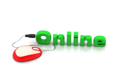 Renkli arka planda fare ile Internet bağlantısı kavramı