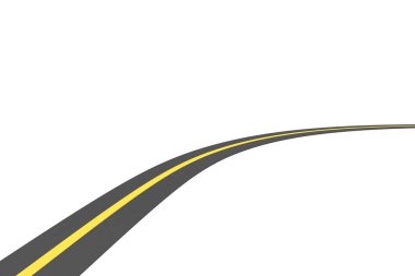 Beyaz arka planda yüksek yol