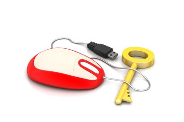 Renkli arka planda fare ile Internet bağlantısı kavramı