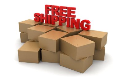 Beyaz arka plan üzerinde kutuları ile verme kavramı