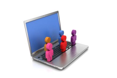 sunucusu ile ağ insanlar