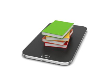 Akıllı telefon bir beyaz arka plan