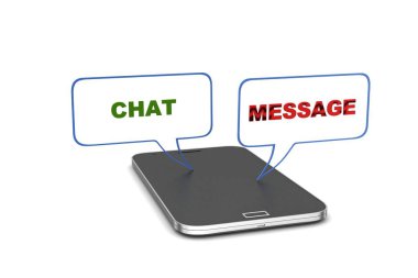 Akıllı telefon bir beyaz arka plan