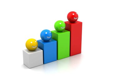 Renkli gülümsüyor ile 3d grafik