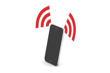 Beyaz arka plan üzerinde izole kablosuz kavramı