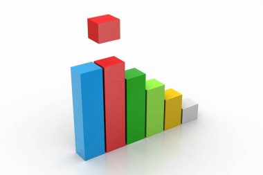 Beyaz arka planda başarı finansal grafik