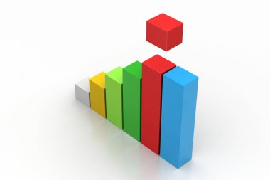 Beyaz arka planda başarı finansal grafik