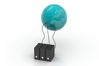 Renkli arka planda Internet teknolojisi kavramı 