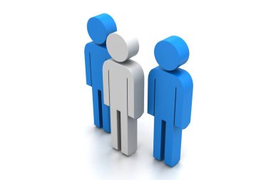 Şirket lideri 3d illüstrasyon kavramı