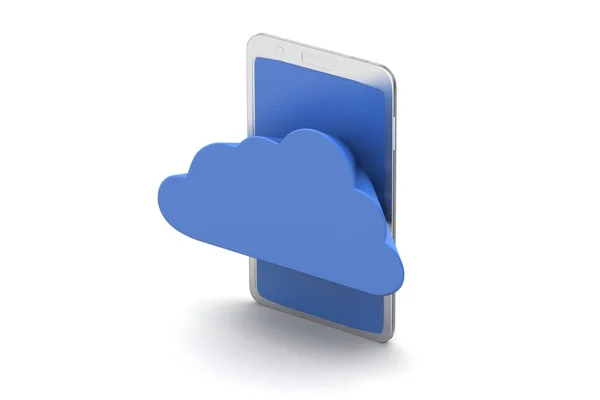 Cloud Concept Witte Achtergrond — Stockfoto