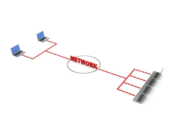 Vezeték nélküli hálózati rendszer — Stock Fotó