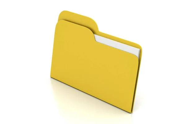 Folder Plików Komputerowych Białym Tle — Zdjęcie stockowe
