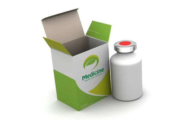 Medicine Packet Medicine White Background — Stock Photo, Image