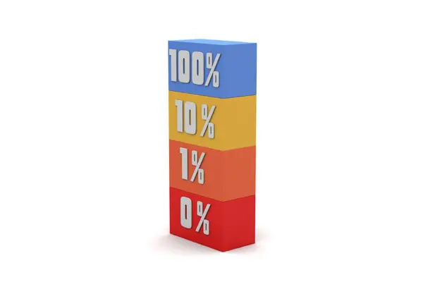 Representación Del Gráfico Los Porcentajes Fondo — Foto de Stock