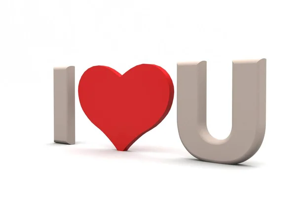 Love You Sign White Background — Stock Photo, Image