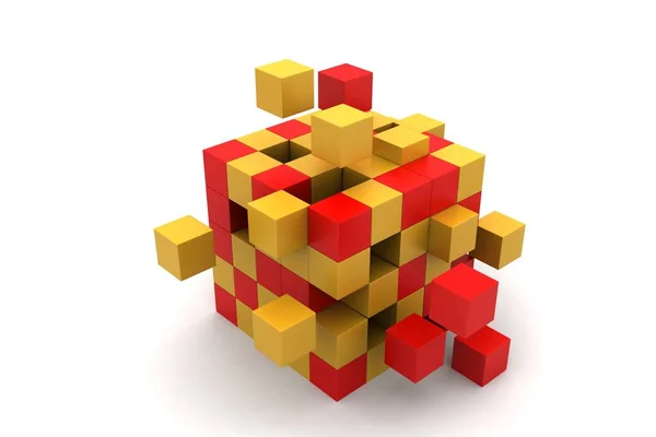 Rendering Cubes Background — Stock Photo, Image