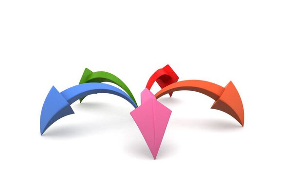 Сетевые стрелки на белом фоне
