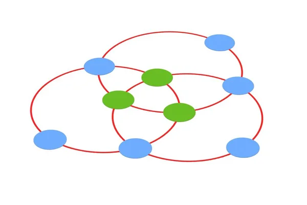 Atom Model Bílém Pozadí — Stock fotografie