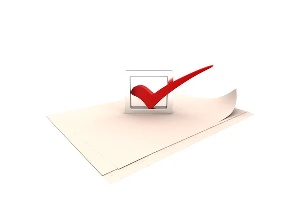 Rendering Check Mark Icon — Stock Photo, Image