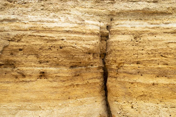 Arena naranja textura de roca, grieta en piedra — Foto de Stock