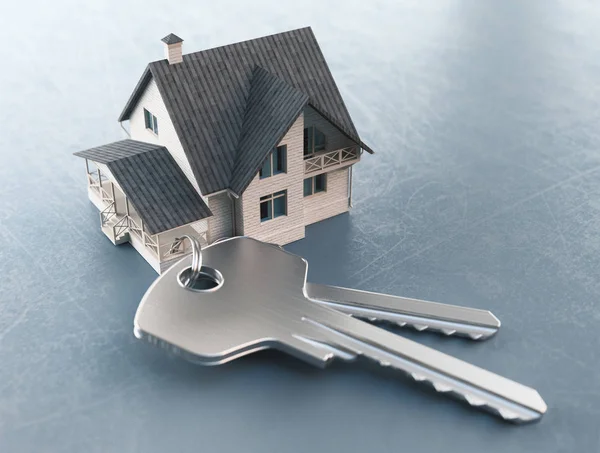 Keys New House 3Drender Illustration — Stock Photo, Image