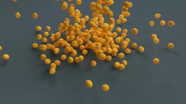 Limon masaya video 3d render düşmek