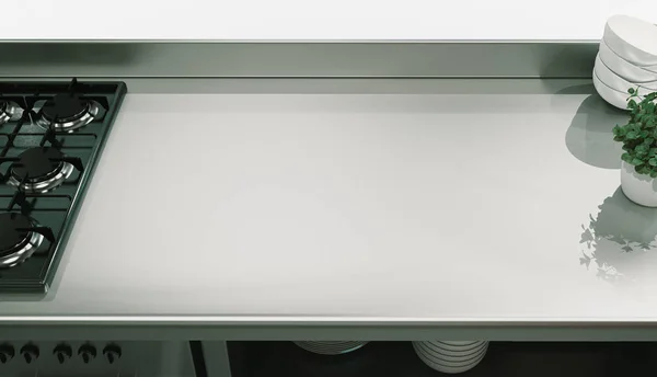 Countertop Κουζινών Απεικόνιση Απόδοσης — Φωτογραφία Αρχείου