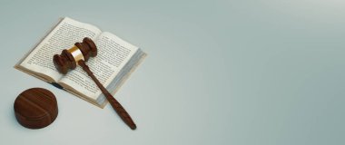 Hakimin çekiç, 3d render