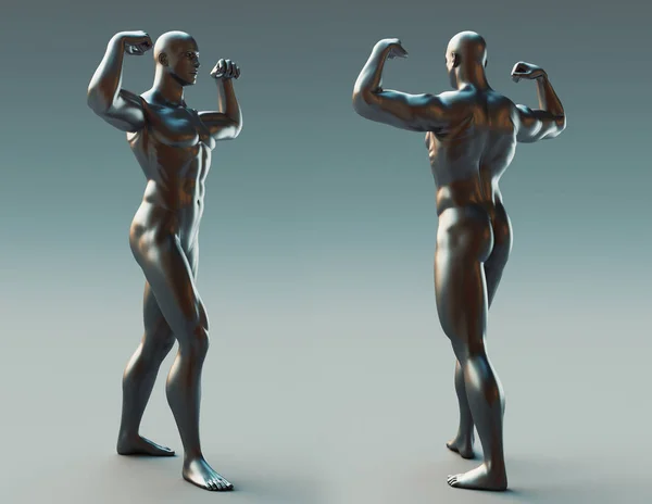 Mänsklig Kropp Modell Rendering — Stockfoto