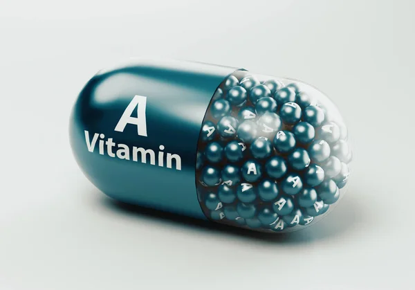 Vitamin Hapları Veya Kapsüller Render — Stok fotoğraf