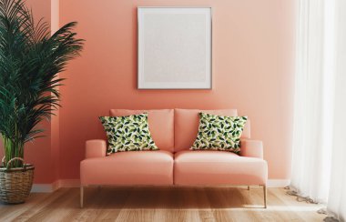 Modern iç mekan, 3d render