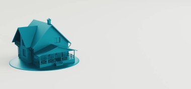 Yeni ev konsepti, 3d render
