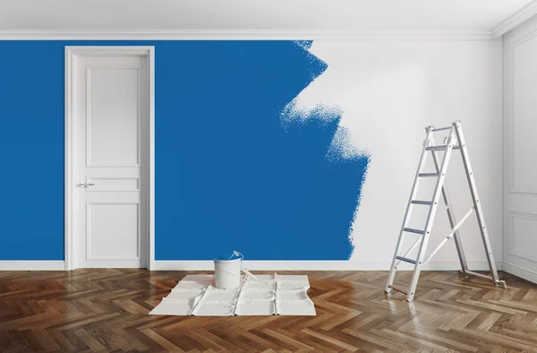 Renowacja Domów Malowanie Renderowanie — Zdjęcie stockowe