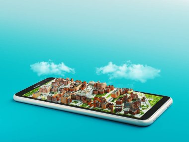 Akıllı telefonda navigasyon, 3d render
