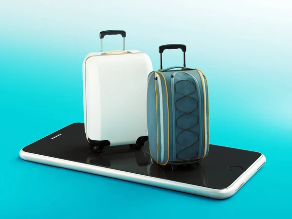 Smartphone Travel Concept Rendering — Stok Foto