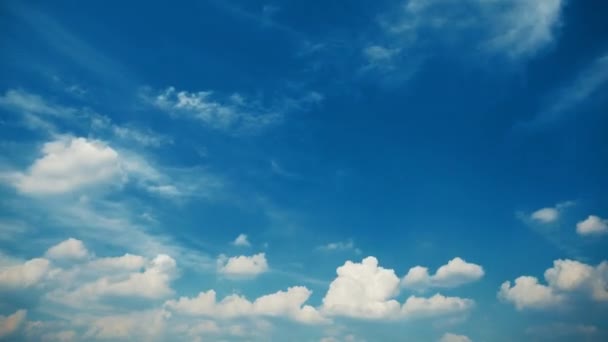 Afternoon time lapse of clouds and blue sky — Stock Video