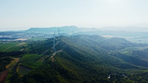 Imagens cinematográficas de alta qualidade 4k 12bit. Aéreo de sobrevoar uma bela floresta verde em uma paisagem rural, Itália — Vídeo de Stock