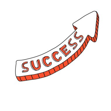 Başarı. Yukarıdaki okun üzerindeki yazı....